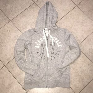 Gray Aeropostale Front Zip Hoodie